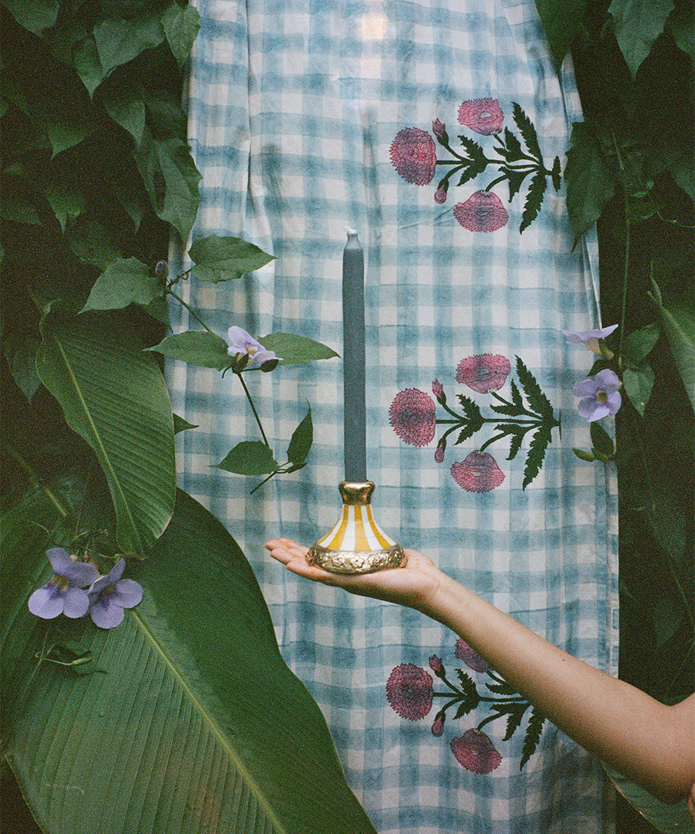 Doing Goods Lysestage - Sanya Striped Lysestage i Yellow