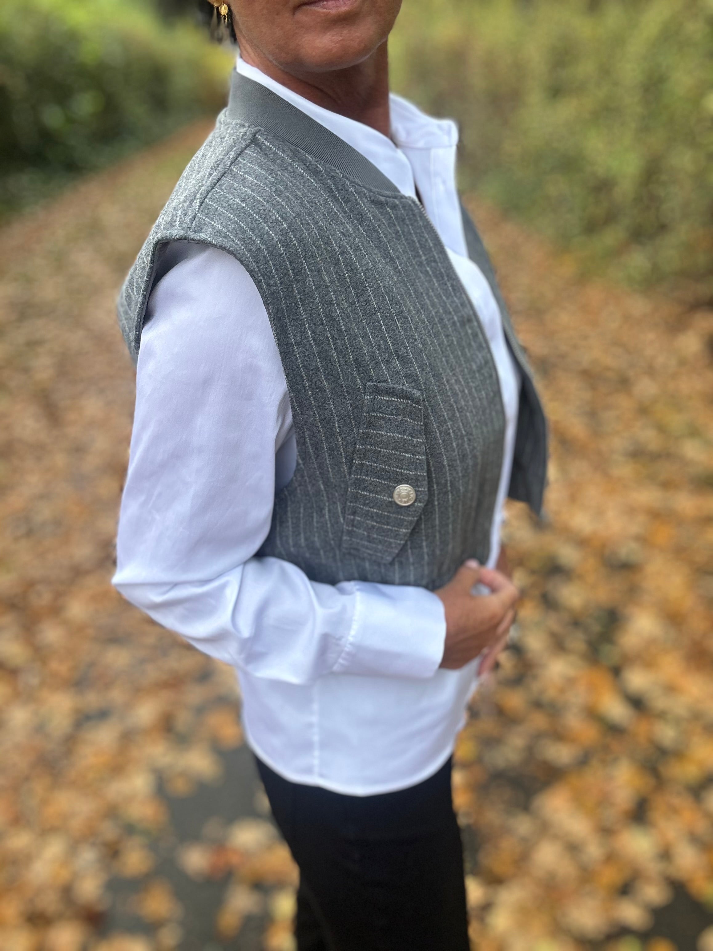 ESMÉ STUDIOS Vest - ESHera Uld Vest i Grå Melange