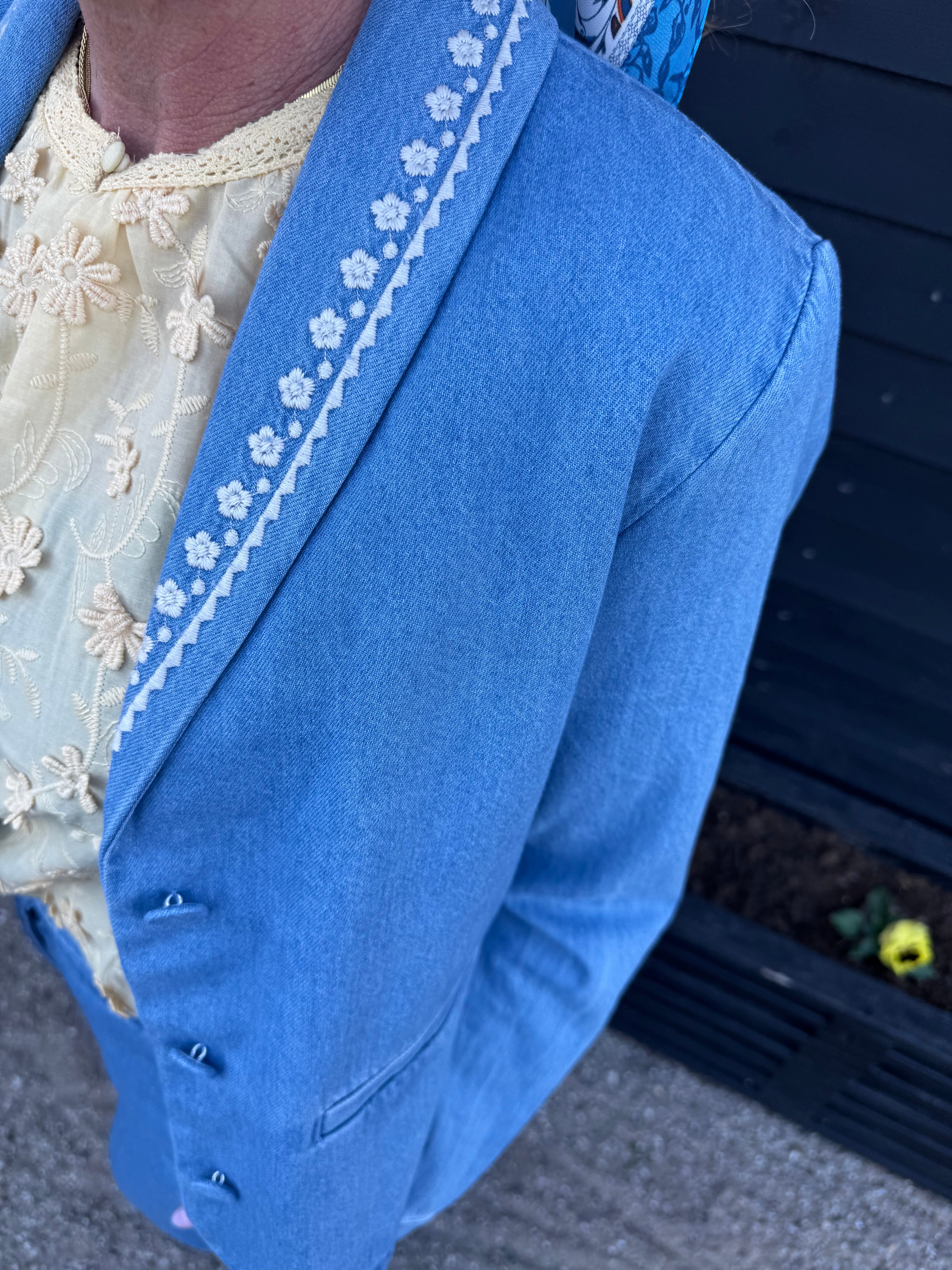 Atelier Rêve Jakke - IRTawny Jakke-Blazer i Light Denim Blue