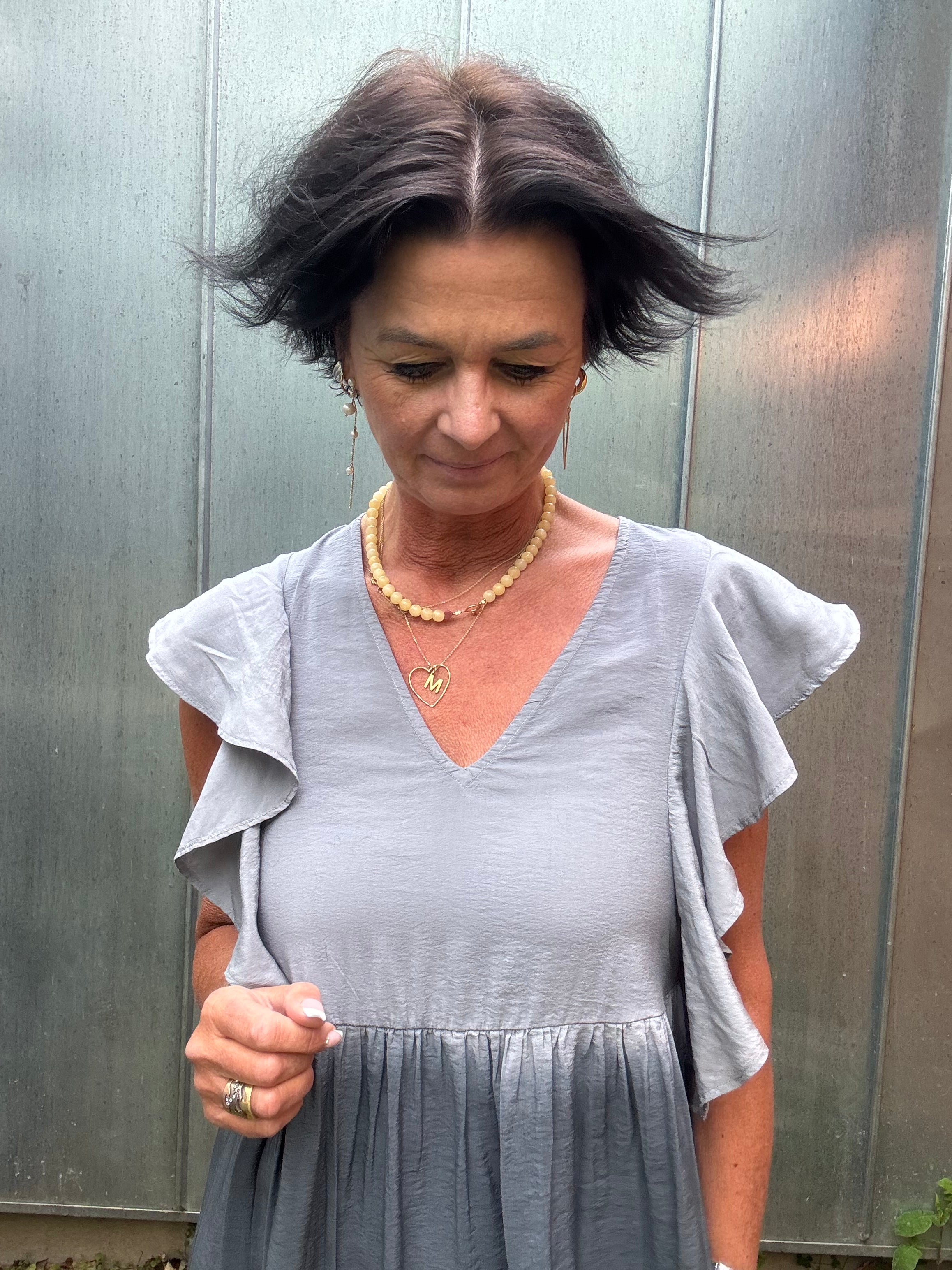 Gossia Kjole - ViolaGO Kjole i Grey Dip Dye