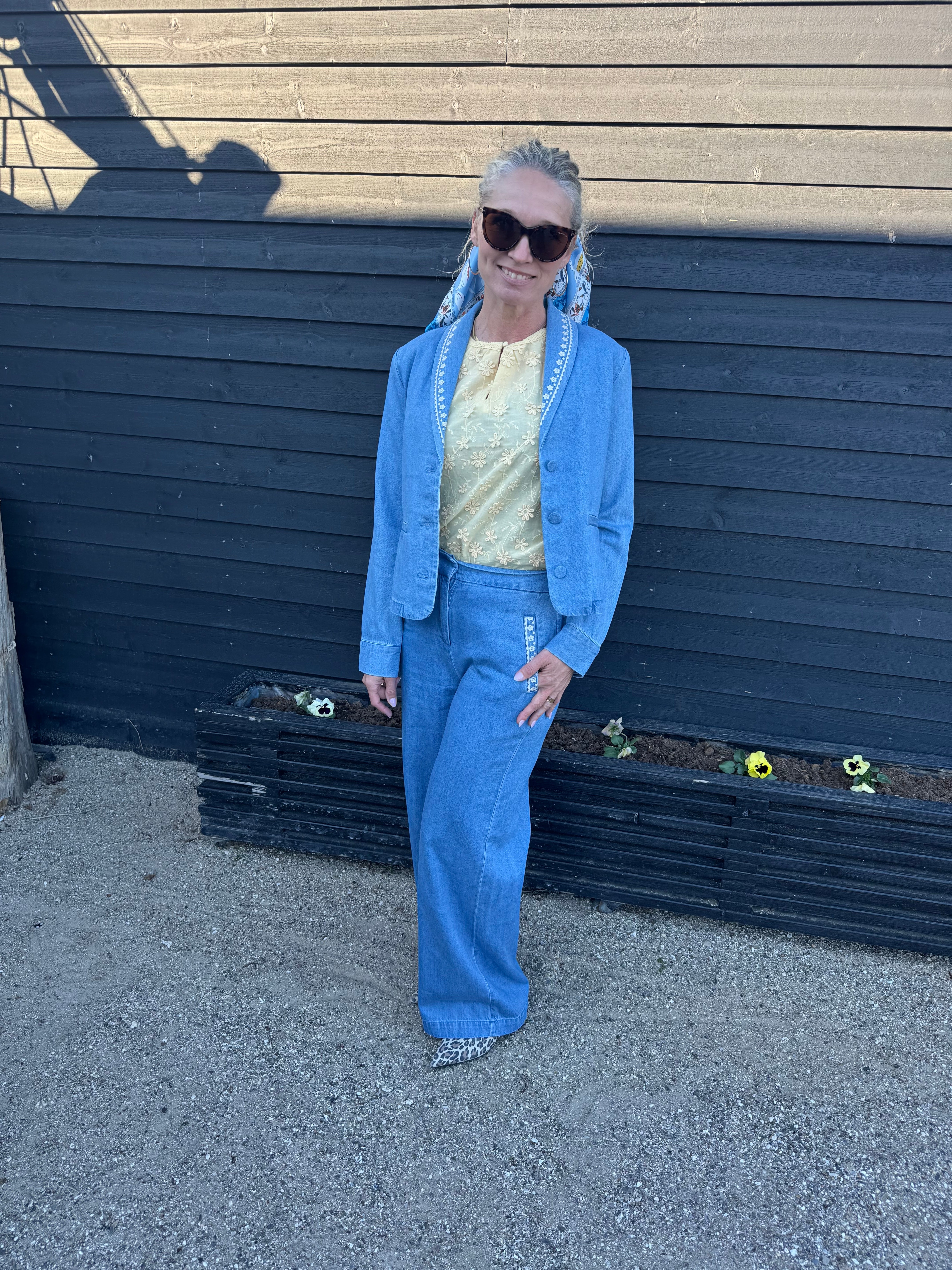 Atelier Rêve Jakke - IRTawny Jakke-Blazer i Light Denim Blue