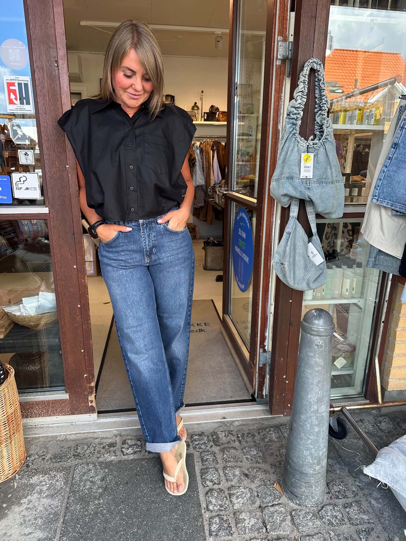 Co´Couture Jeans - FemmeCC Hip Jeans i Denim Blue