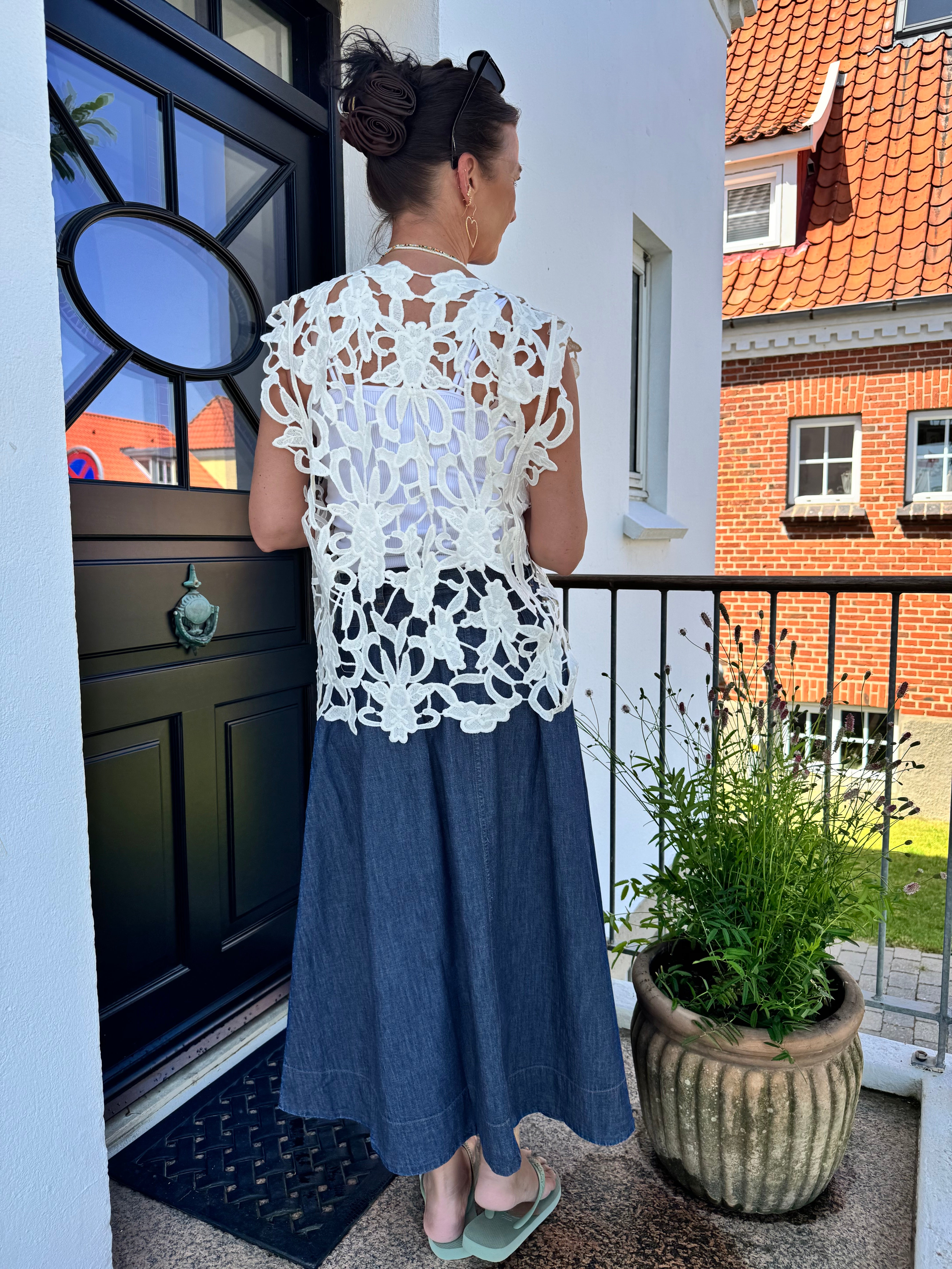 Second Female Nederdel - Evana Denim Nederdel i Blue Denim