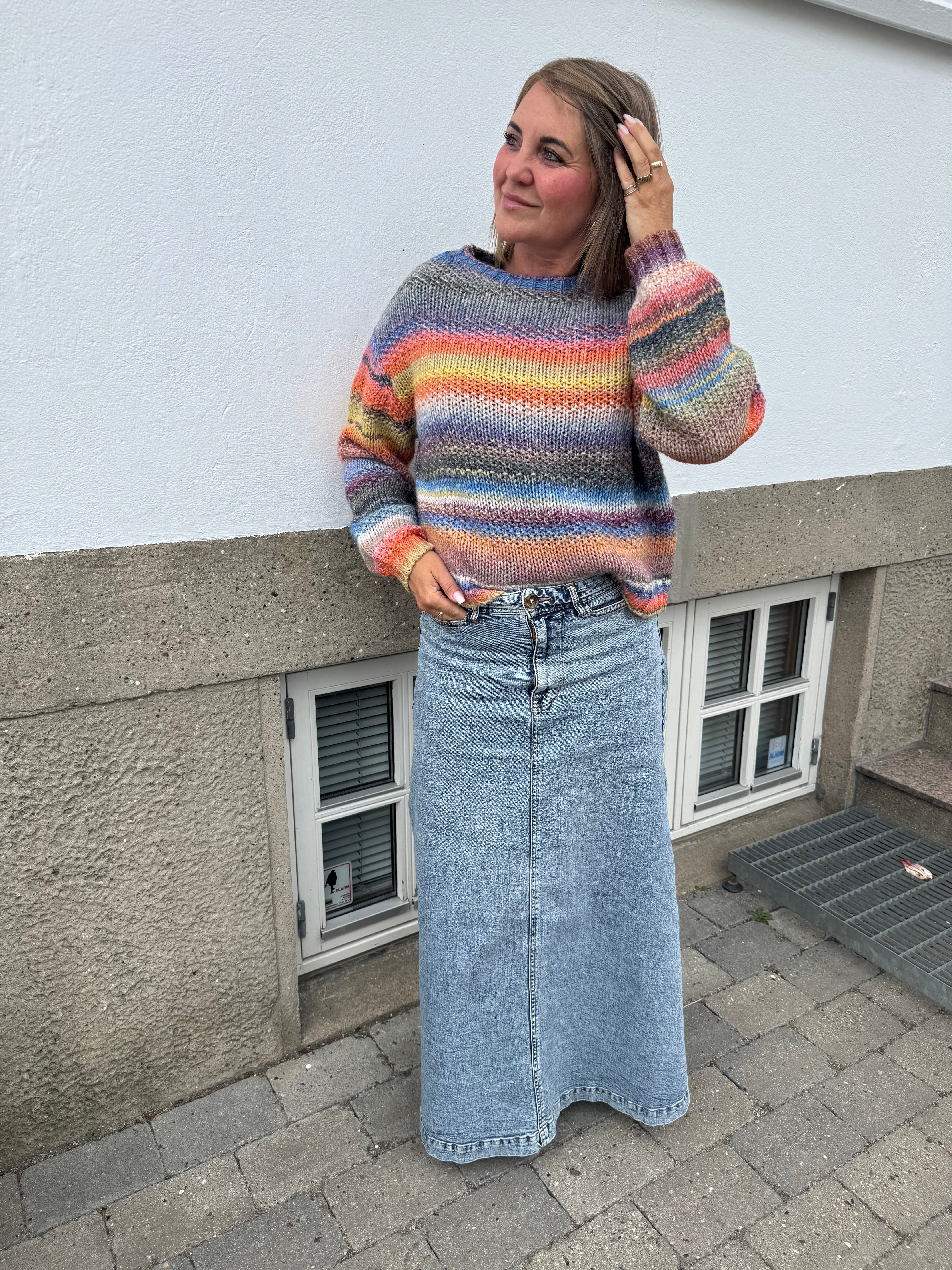 Lollys Laundry Strik - Fairhaven LS Strik i Multi Strib