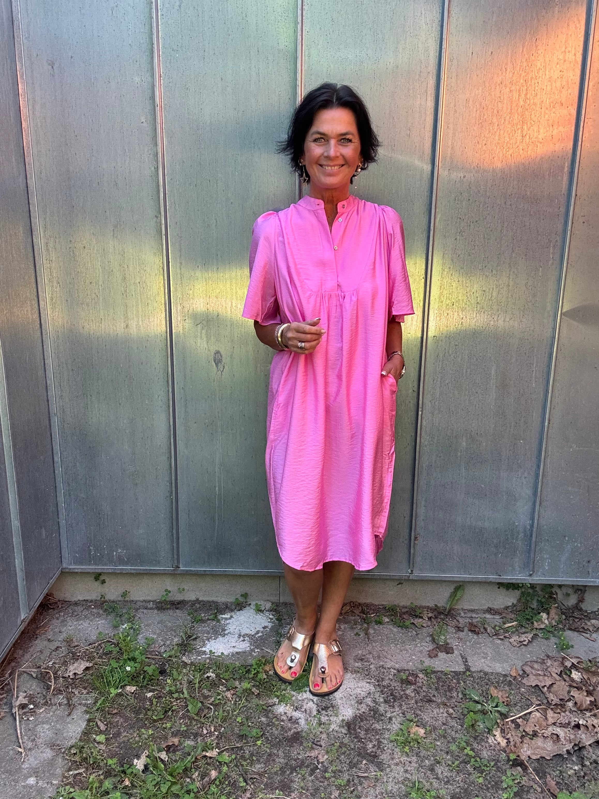 Co´Couture Kjole - CallumCC Volume SS Kjole i Bubblegum
