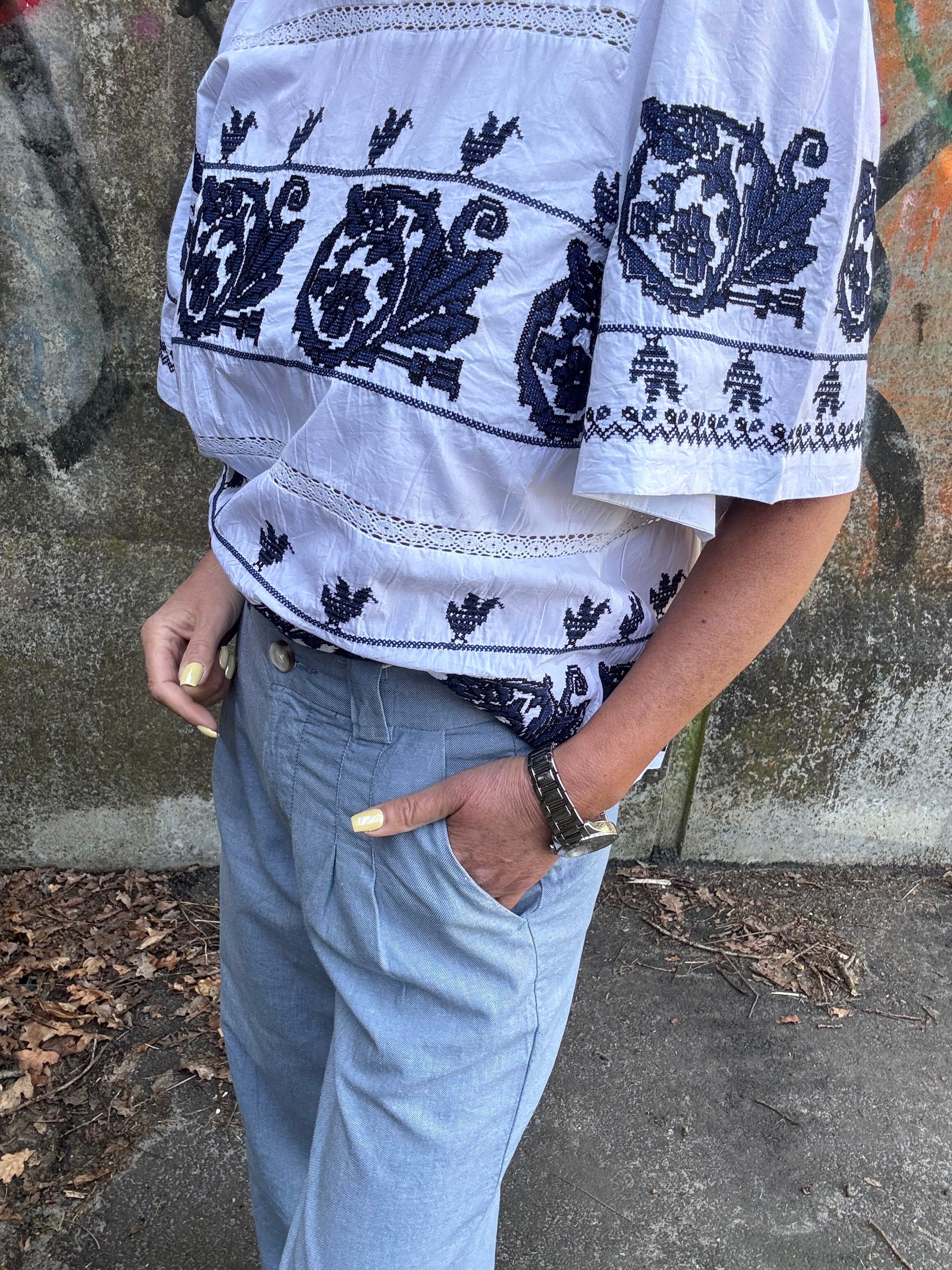 Garcia Bukser - 50317 Bukser i Chambray Blå