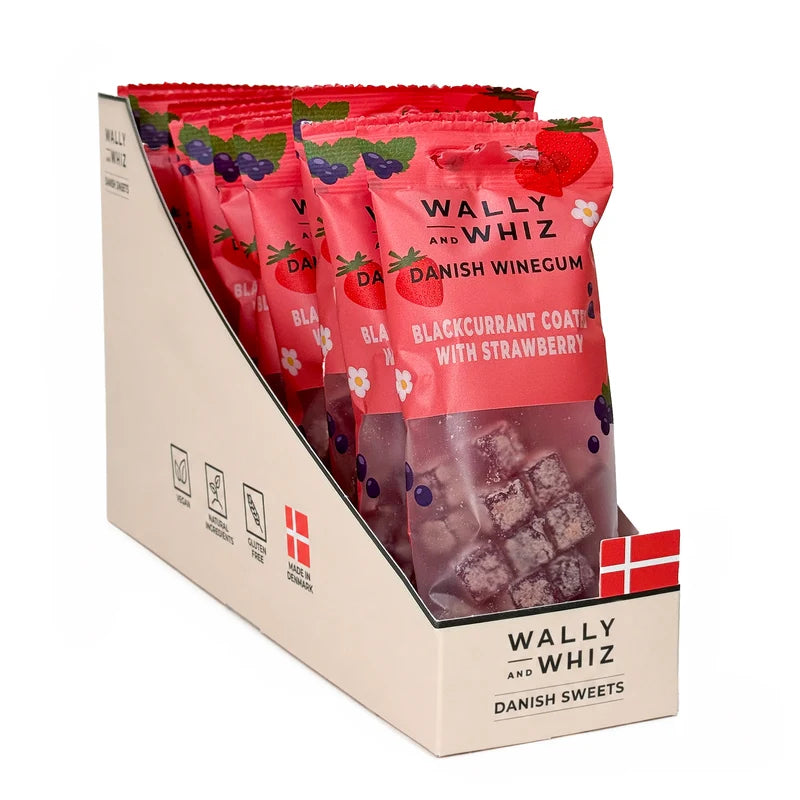 Wally And Whiz Vingummi - Nordic Winegums Pose med Solbær og Jordbær