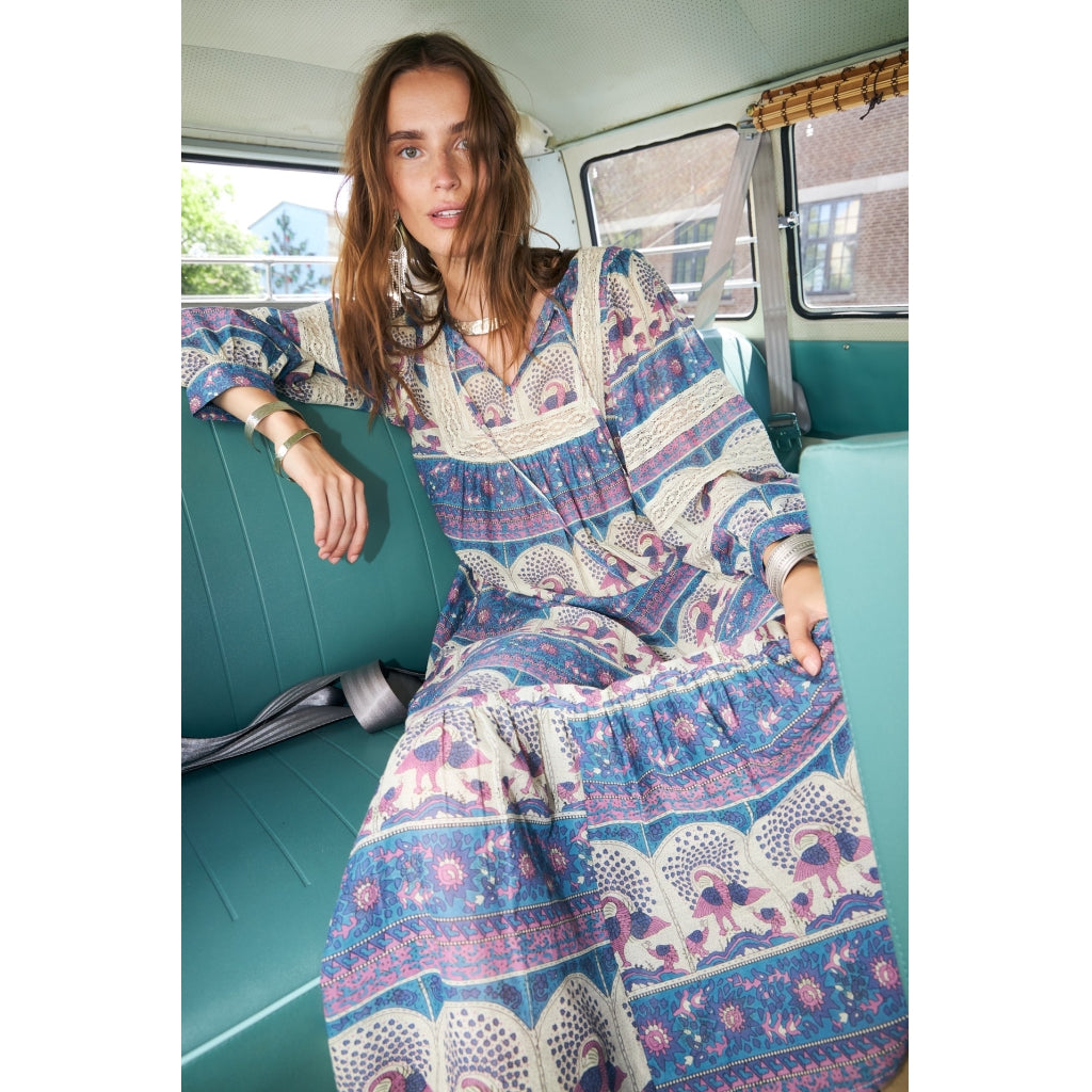 Lollys Laundry Kjole - LatourLL Maxi Kjole i Blue
