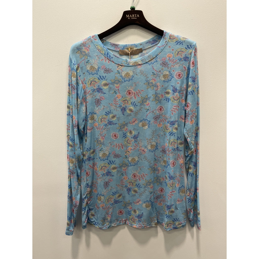 MARTA du château Bluse - 7914 MdcElissa Top i Celeste Blå Med Blomster