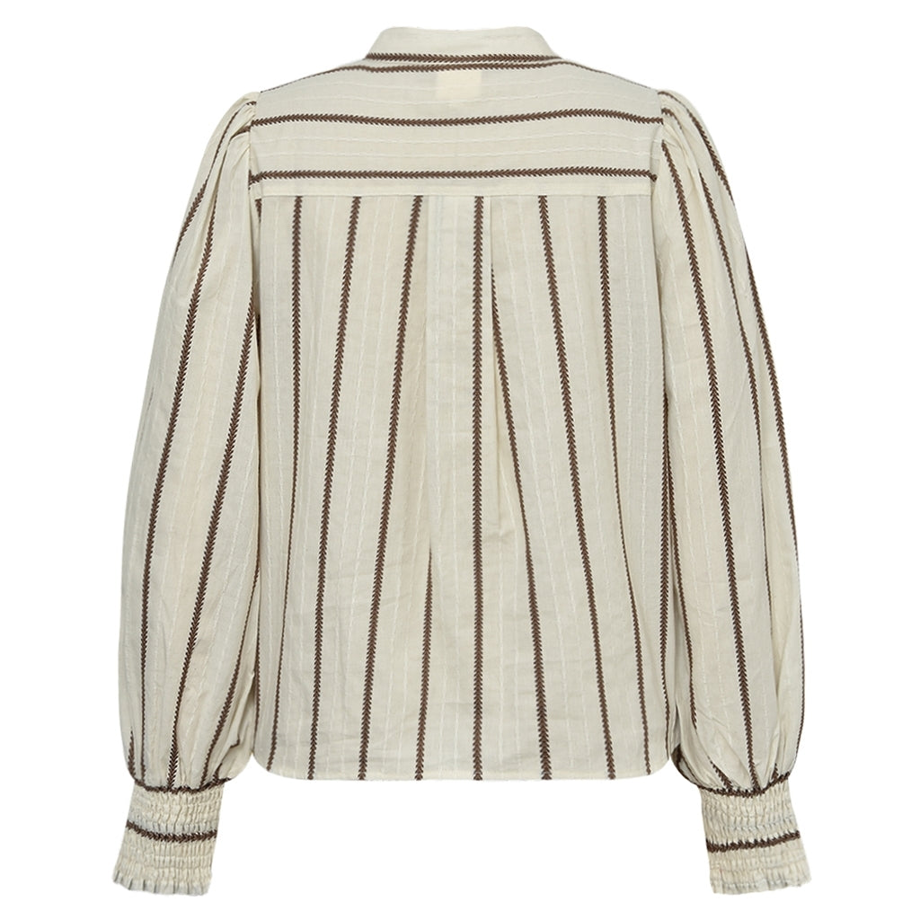 Gossia Bluse - AnnemaiGO Jo Bluse i Off-white, Brown Stripes