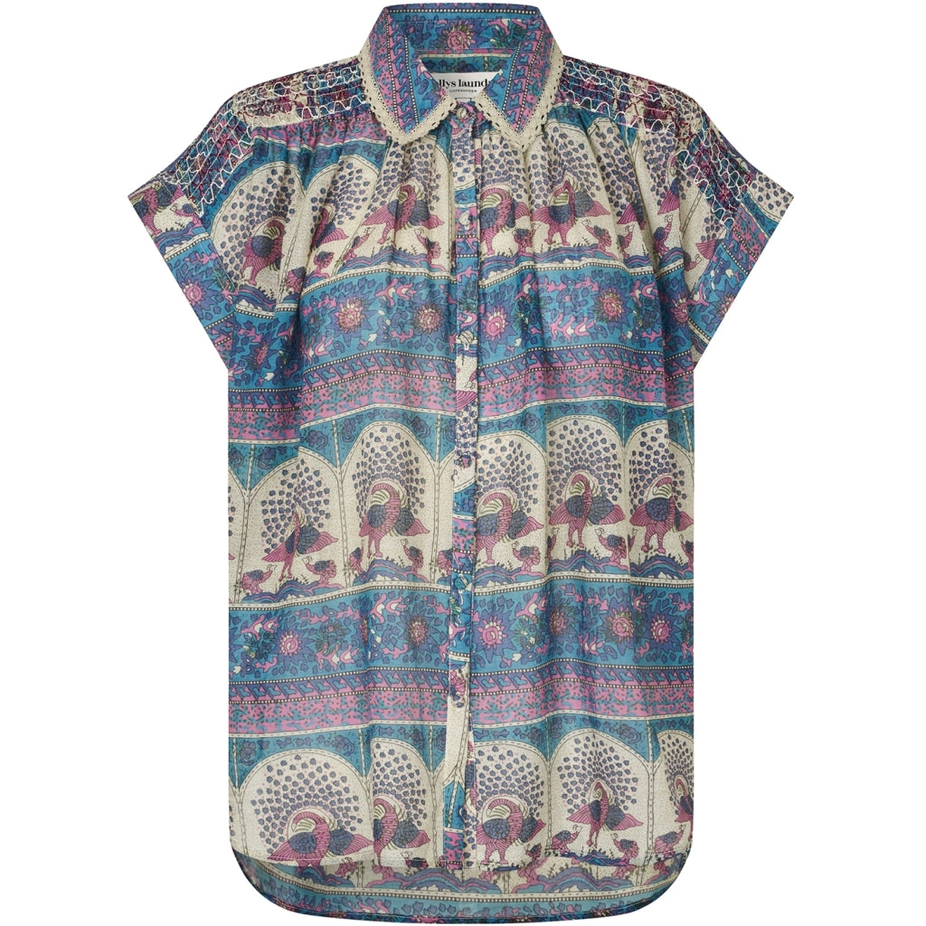 Lollys Laundry Top - BadalLL Bluse i Blue