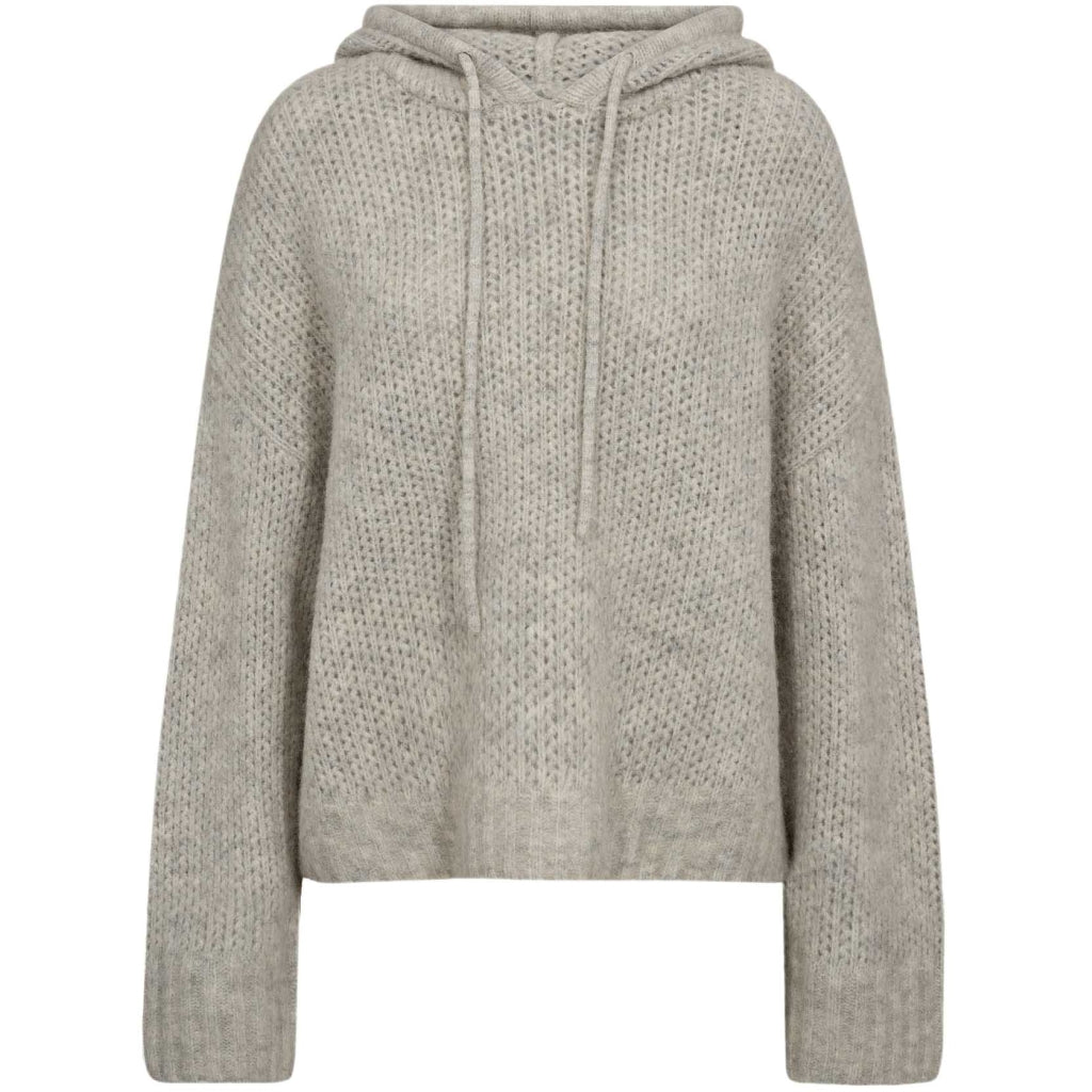 Gossia Strik - SanaGO Hoodie Strik i Light Grey Melange