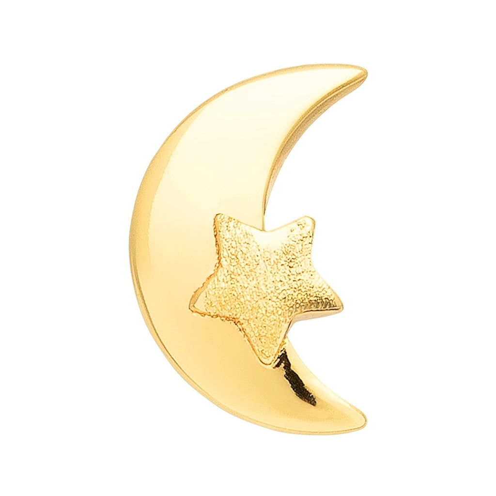 LULU Copenhagen Ørering - Moon & Stars Ørestik Forgyldt
