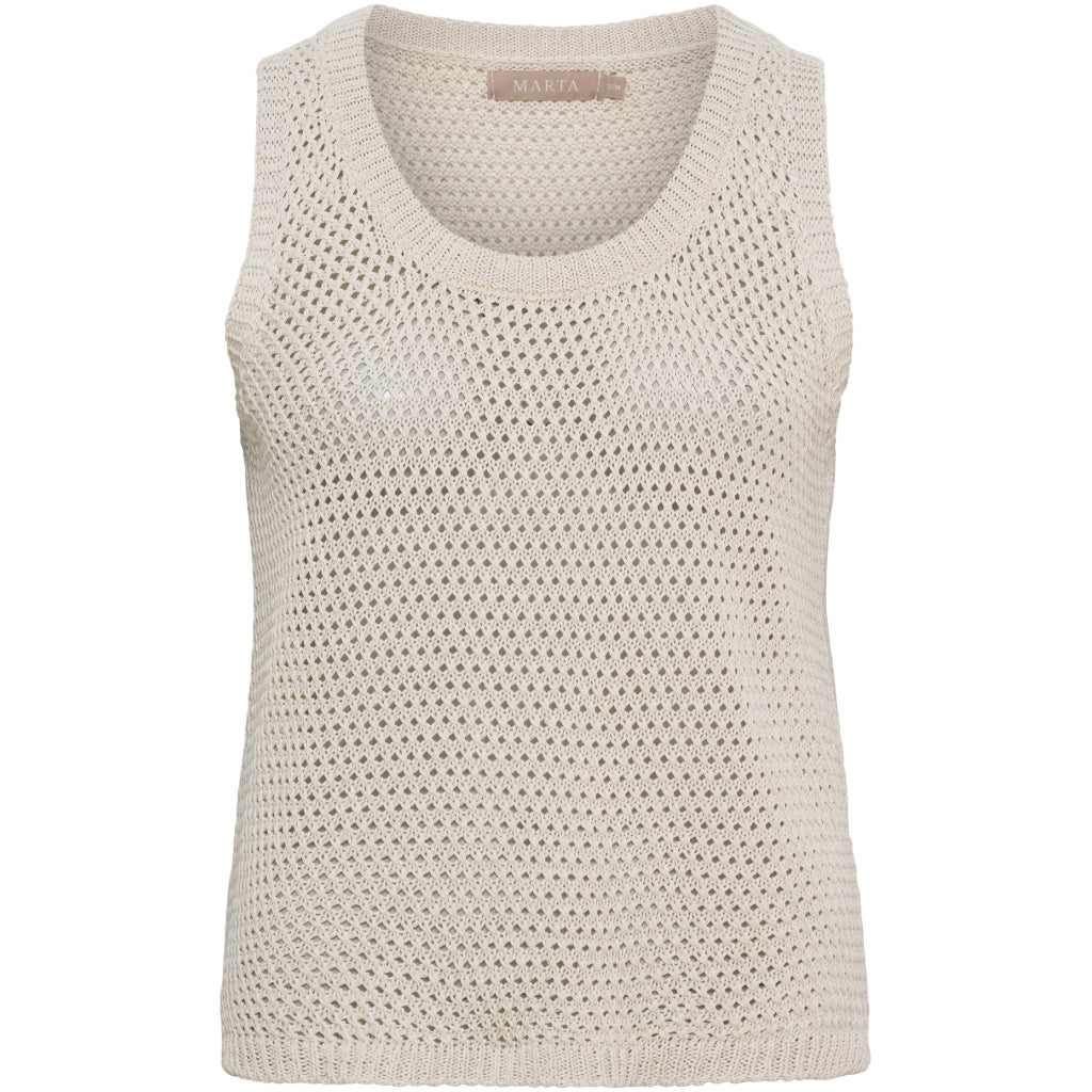 MARTA du château Top - 9689 MdcNayla Strik Top i Beige