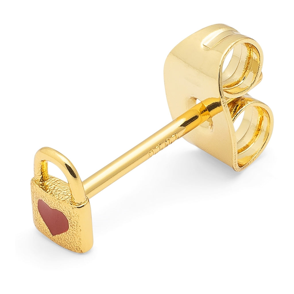 LULU Copenhagen Ørering - Love Lock Ørestik Forgyldt