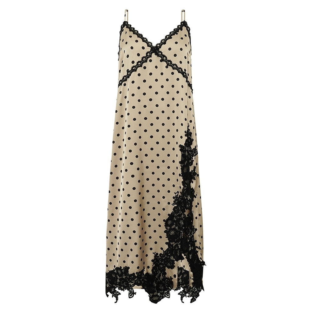 Gossia Kjole - DahliaGO Mi Kjole i Latte Black Dots