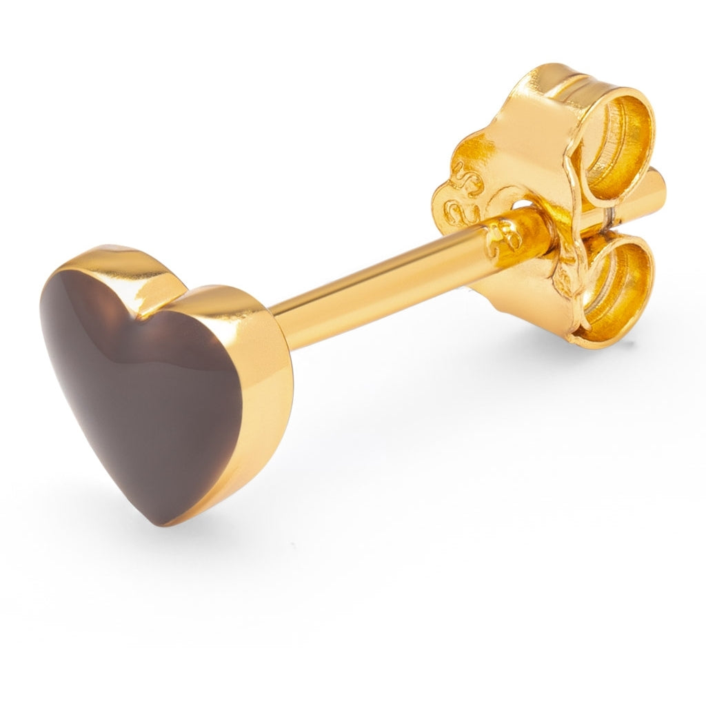 LULU Copenhagen Ørering - Love U Ørestik Hjerte i Cocos Powder
