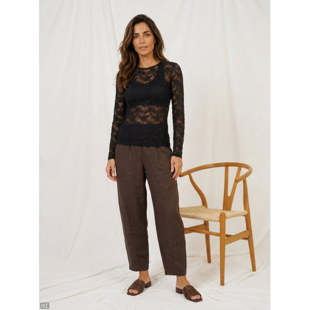 MARTA du château Bluse - 8941 MdcPrimula LS Blonde Bluse i Sort
