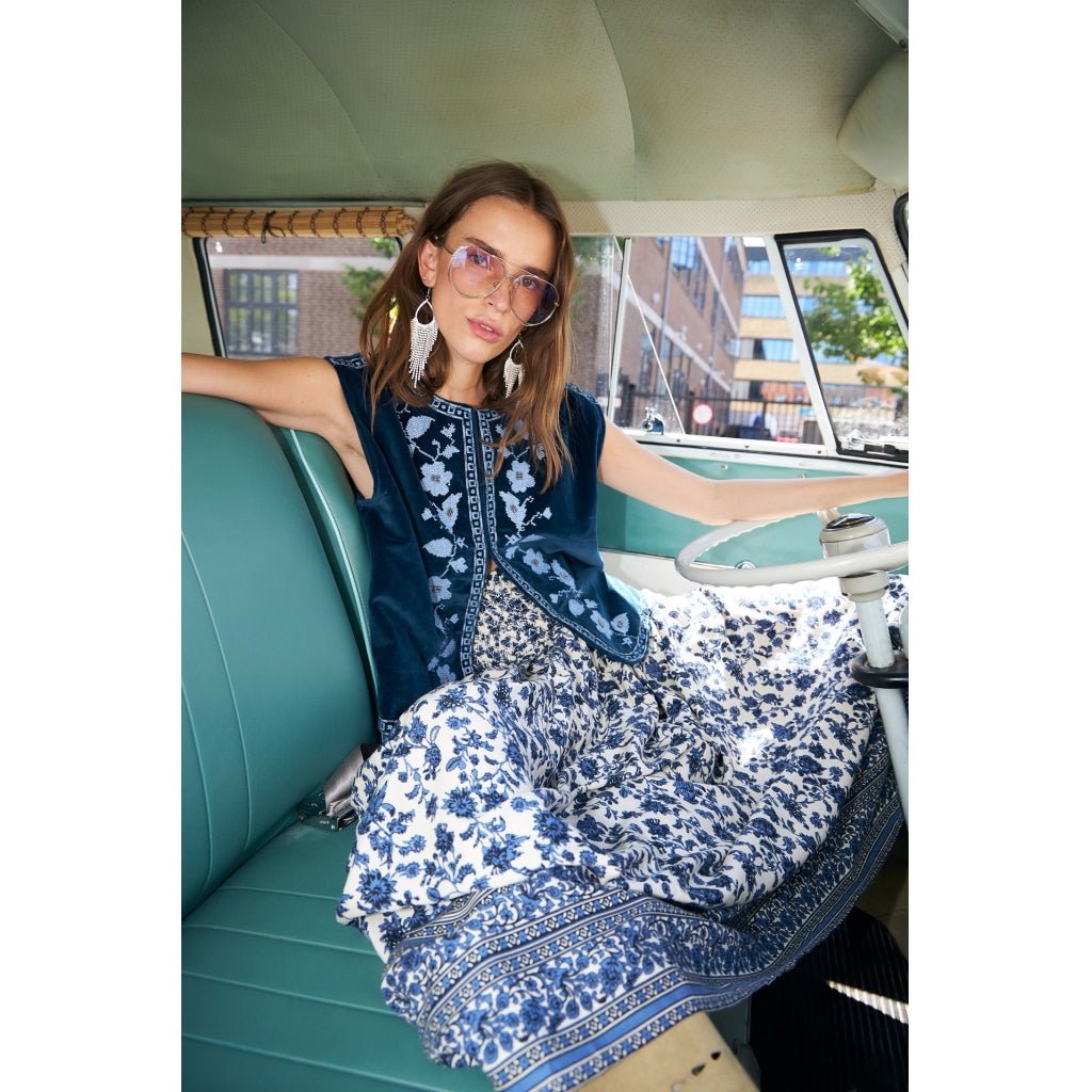 Lollys Laundry Nederdel - MyraLL Maxi Nederdel i Blue