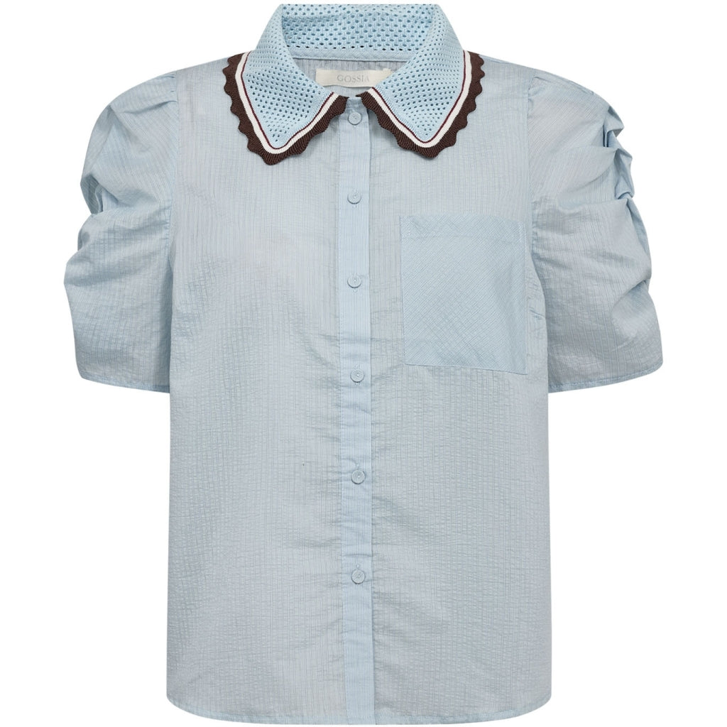 Gossia Bluse - AllyGO Bluse i Light Blue Stripes