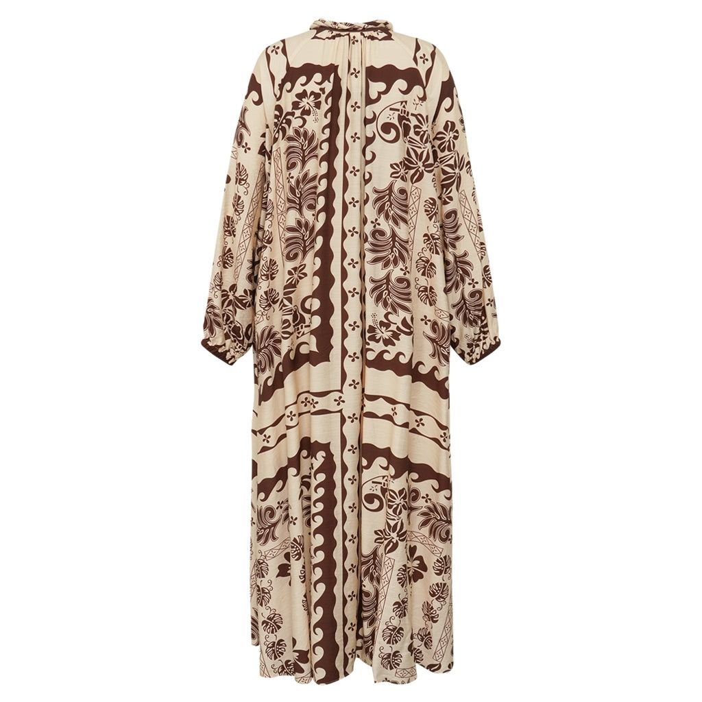 Gossia Kjole - MagnyGO Kjole i Brun Creme-Print