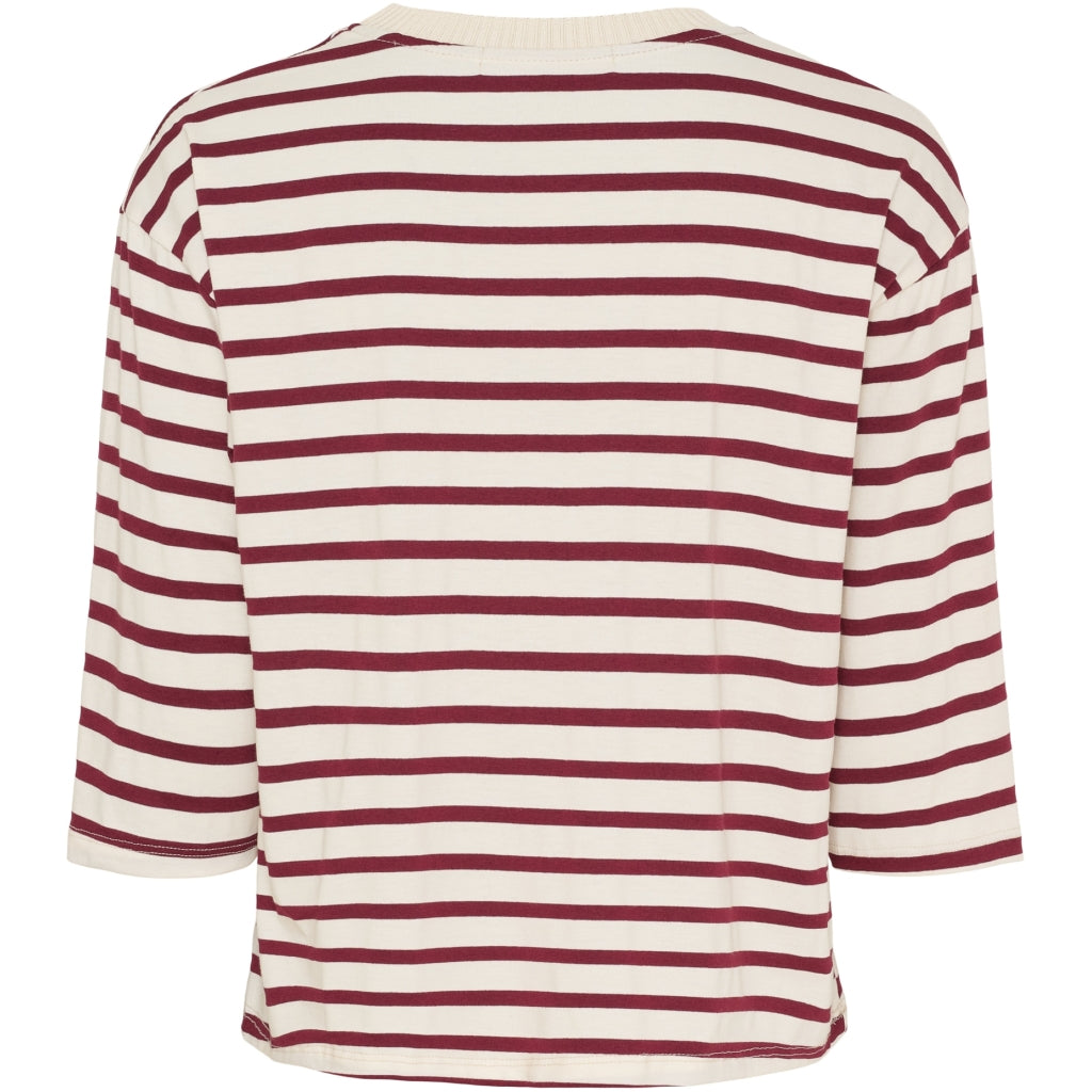 MARTA du château Bluse - MdcBrooklyn Bluse i Beige Bordeaux Strib