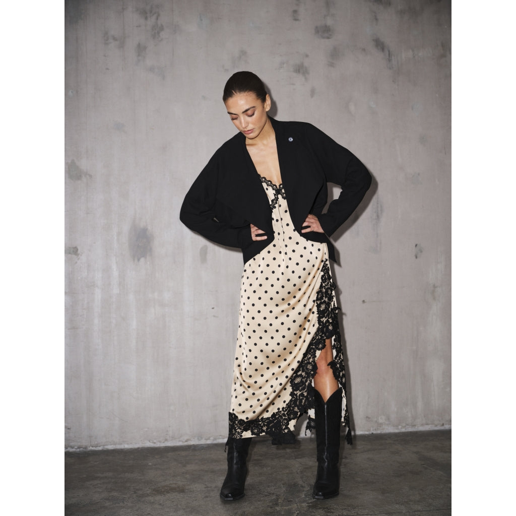 Gossia Kjole - DahliaGO Mi Kjole i Latte Black Dots