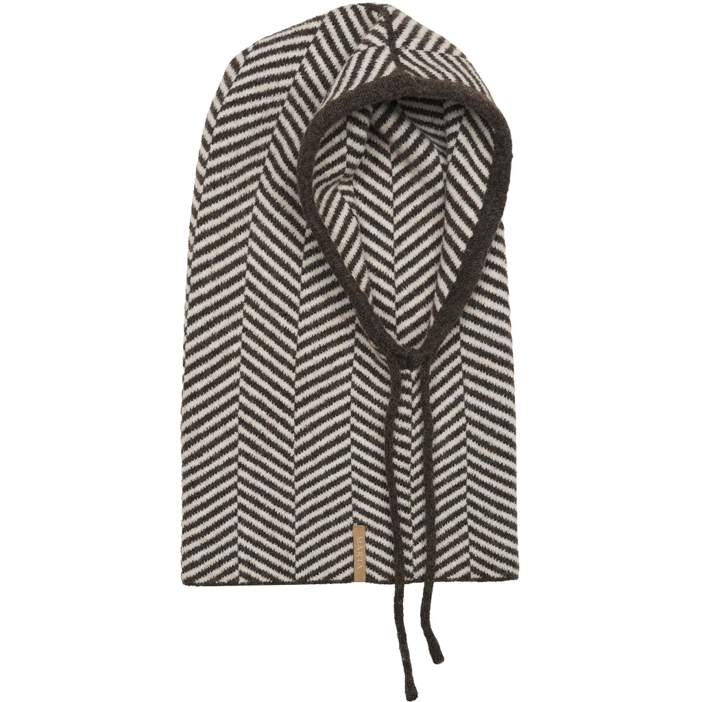 MARTA du château Tørklæde - T1209 MdcAliza Balaclava i Brun Beige Strib