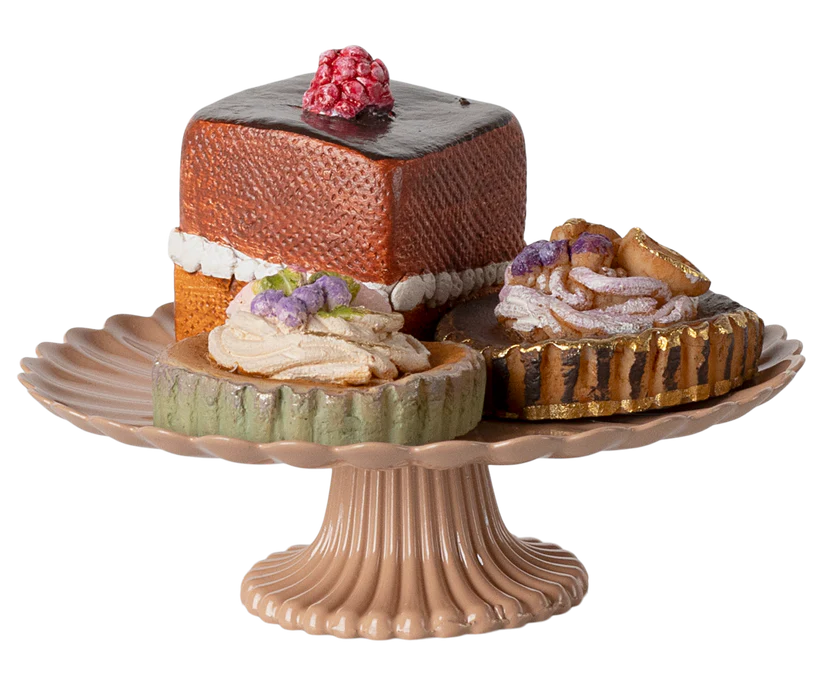 Maileg Tilbehør - Æske Med Kage & Kagefad