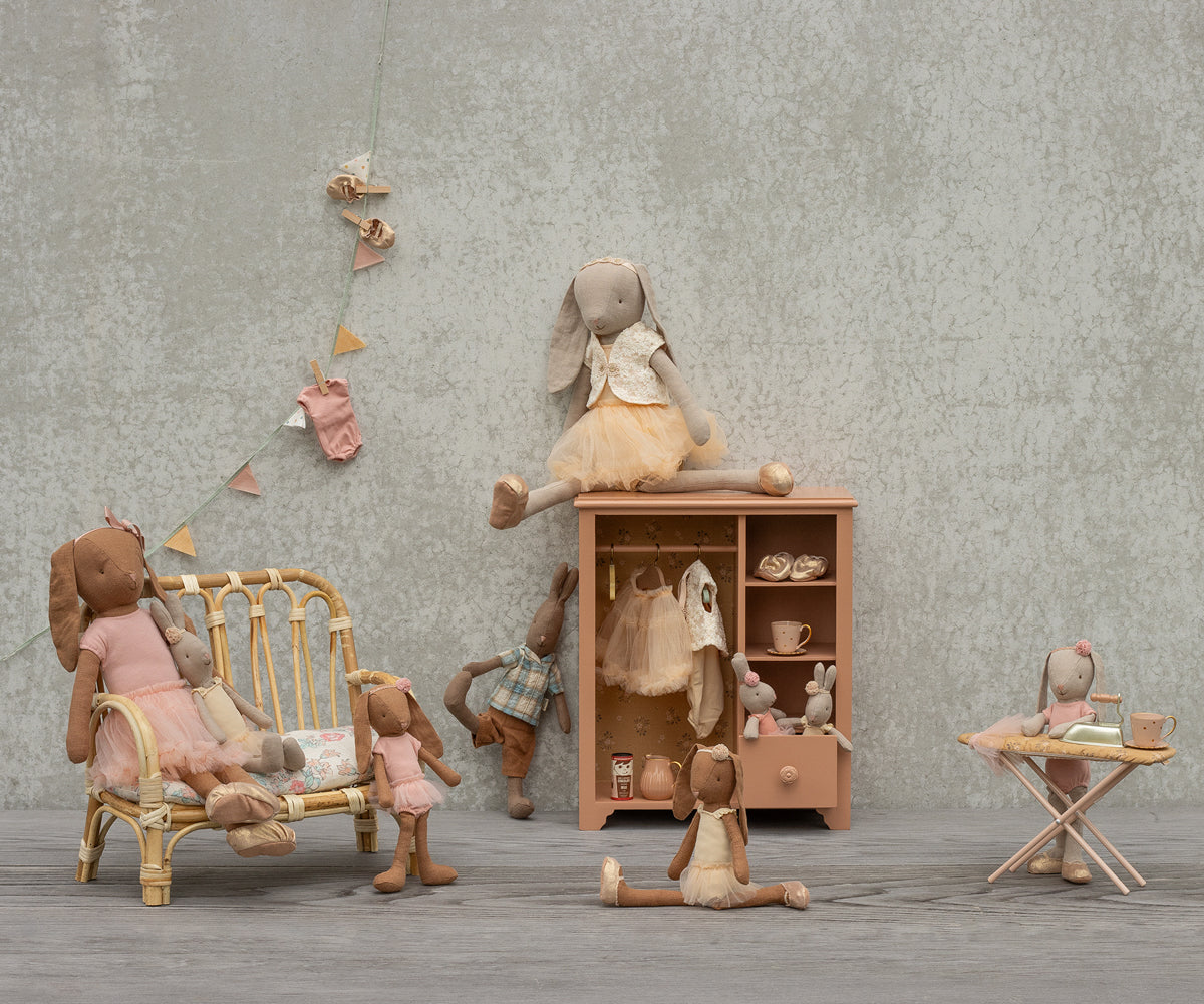 Maileg Møbler - Rattan Sofa, Stor i Natur