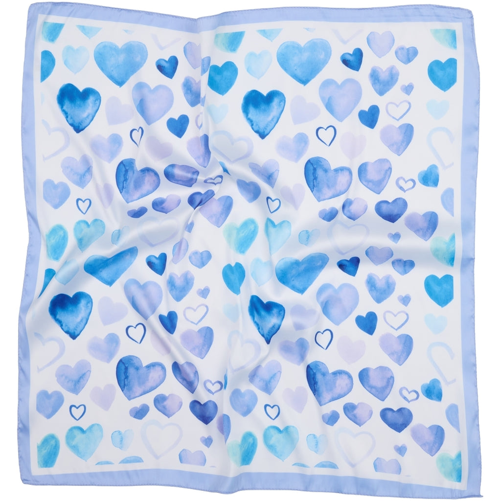 MARTA du château Tørklæde - 11085 MdcJuline Tørklæde i Blå Med Blå Hjerter