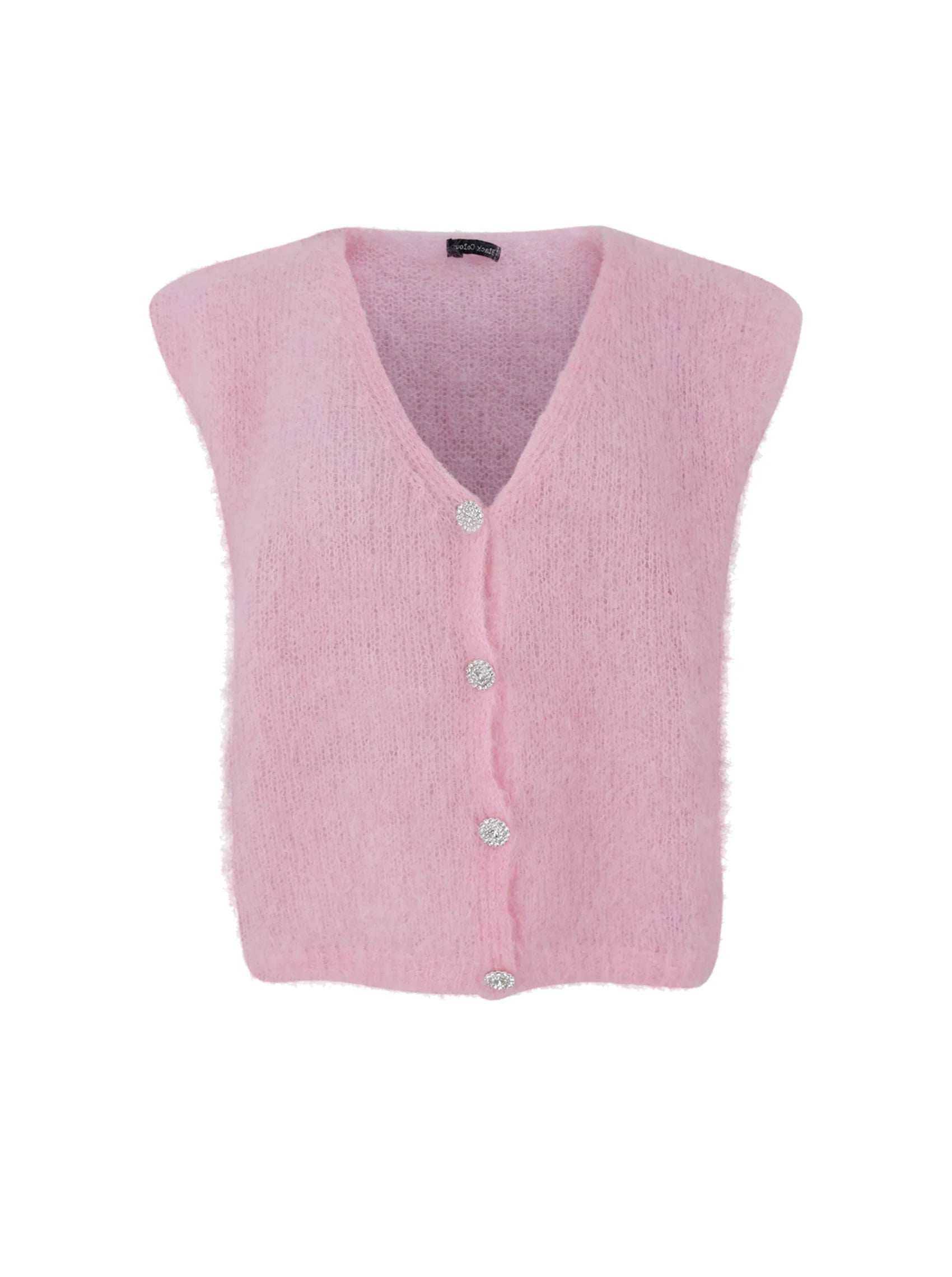 Black Colour Vest - BcBjoerk Strik Vest i Rosa