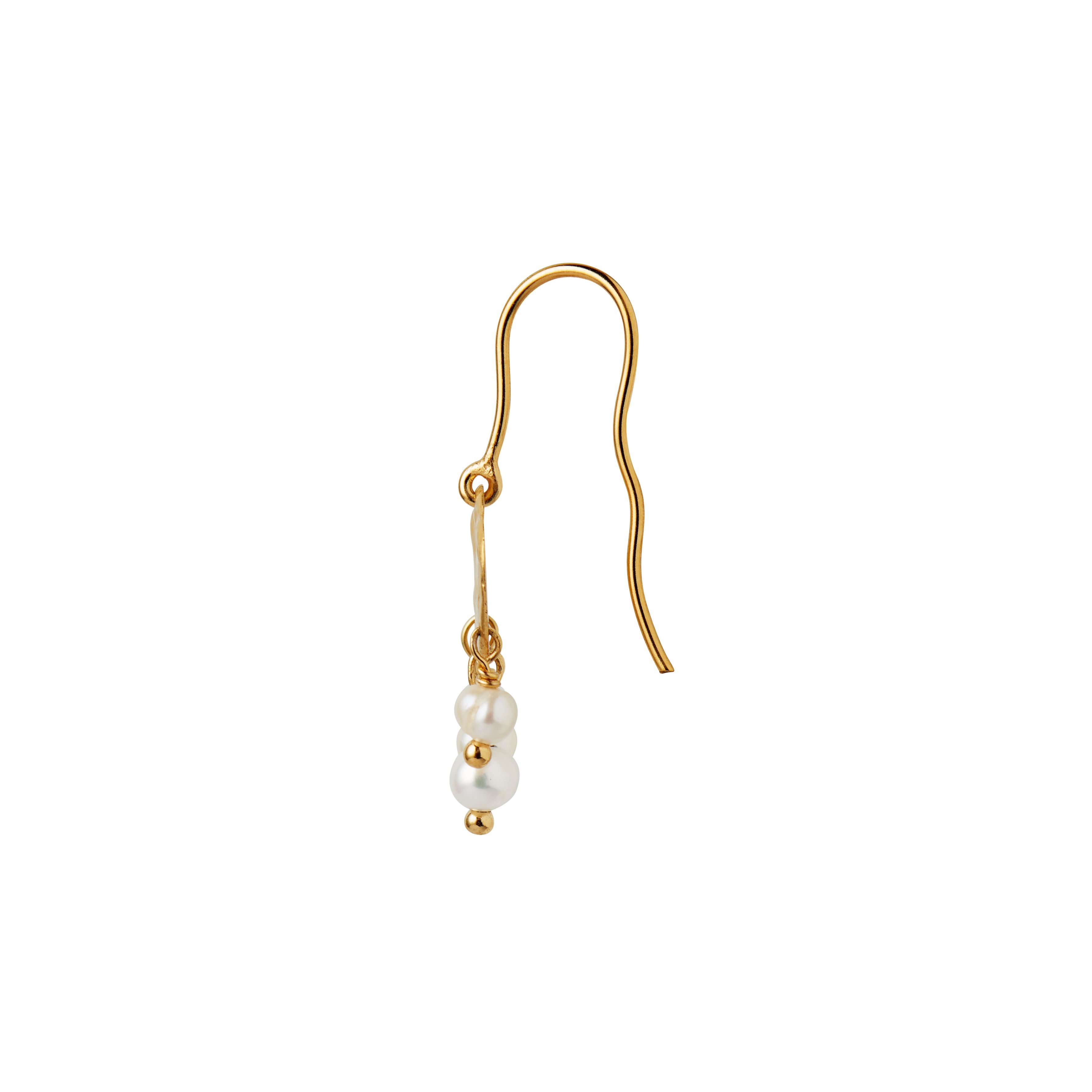 Stine A Ørering - Big Gold Splash Elegant Pearls