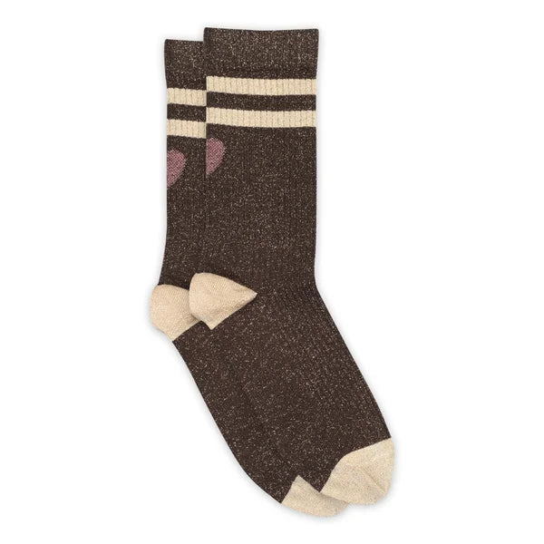 MP Women Strømper - 79755 Elga Glitter Strømper i Dark Brown Glitter