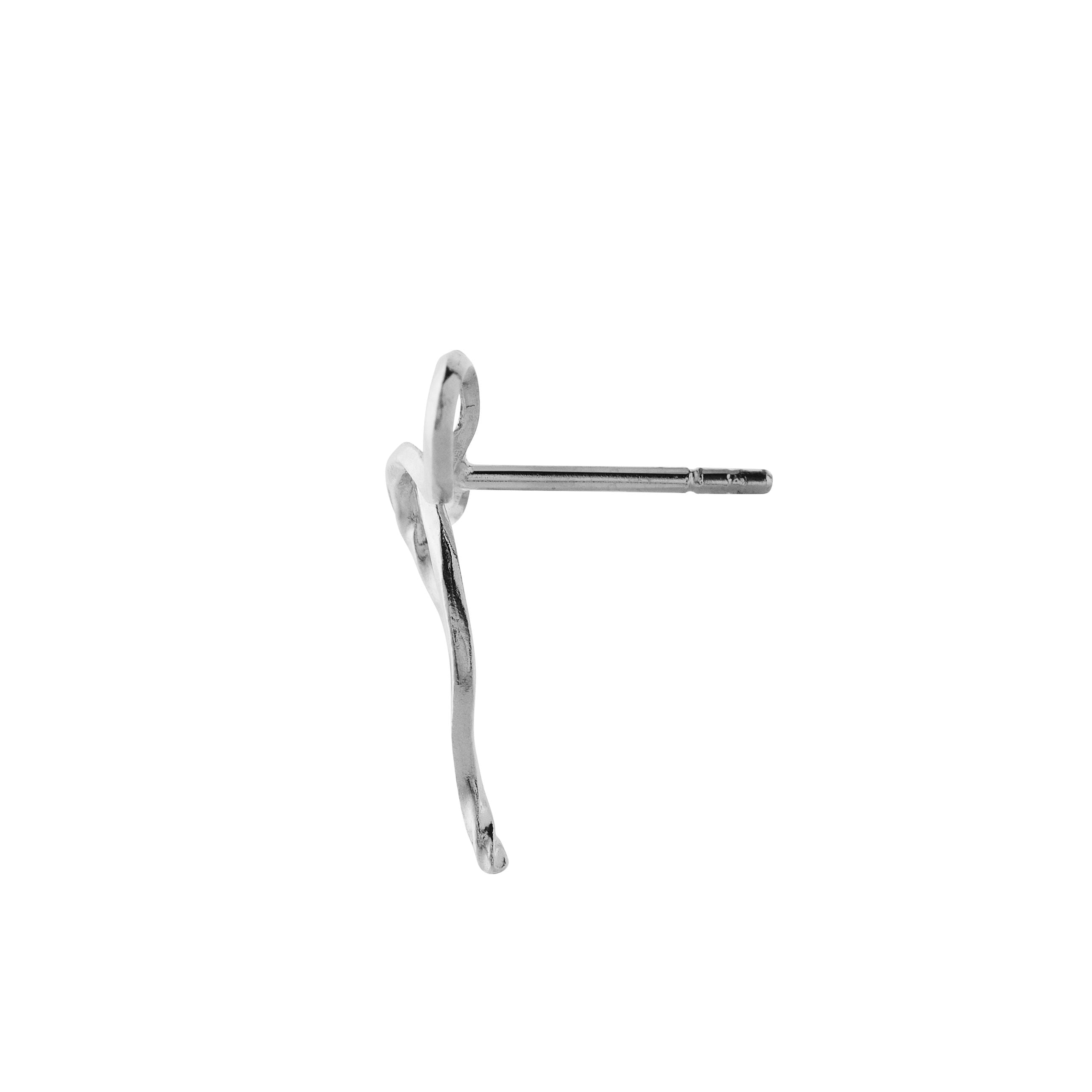 Stine A Ørering - Flow Bow Sløjfe Ørering i Sølv