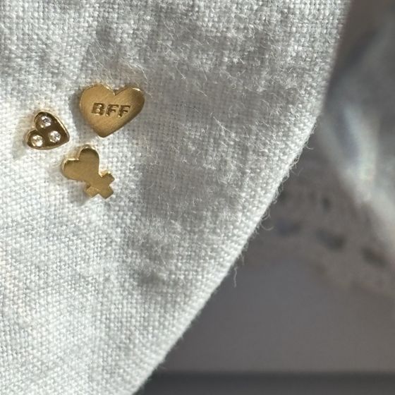 Stine A Ørering - I Love Your Heart Ørestik Med 3 Kubisk zirkoner