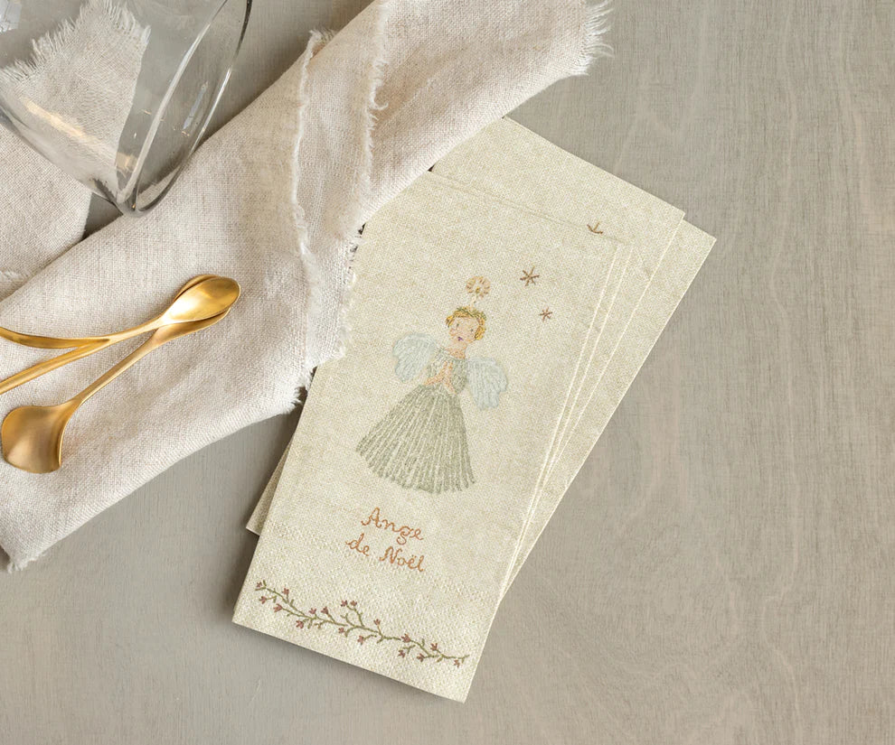 Maileg Servietter - Servietter Lille, Angel De Nöel Med Lys På Den Ene Side