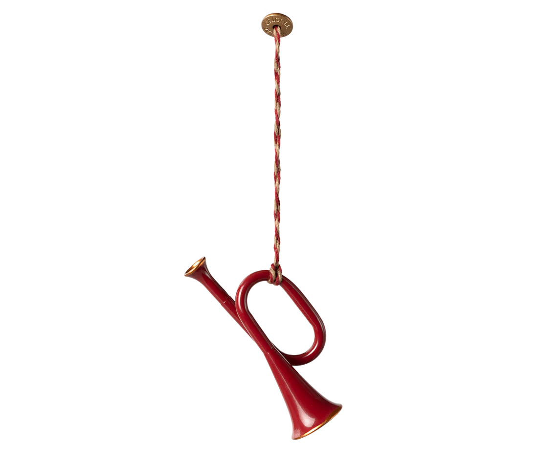Maileg Julepynt - Metal Ornament Trompet i Rød