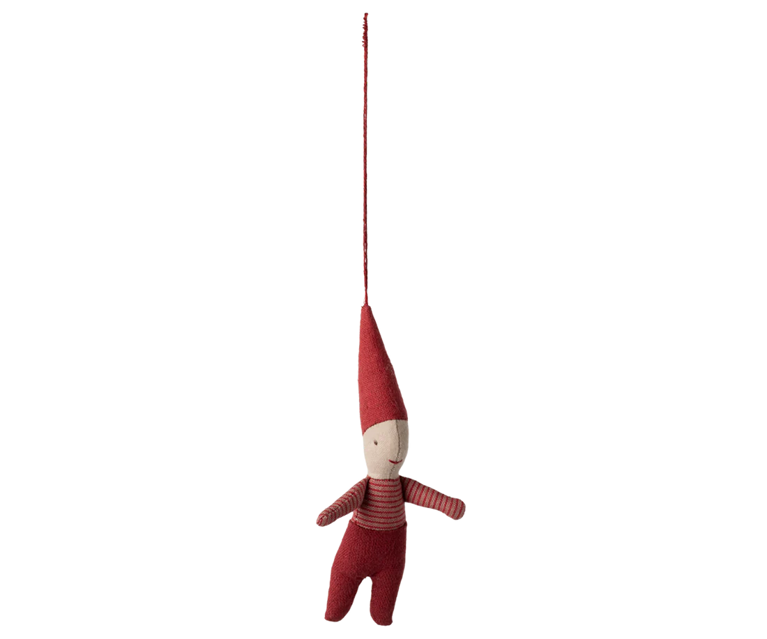 Maileg Julepynt - Stof Nisse Dreng Rød
