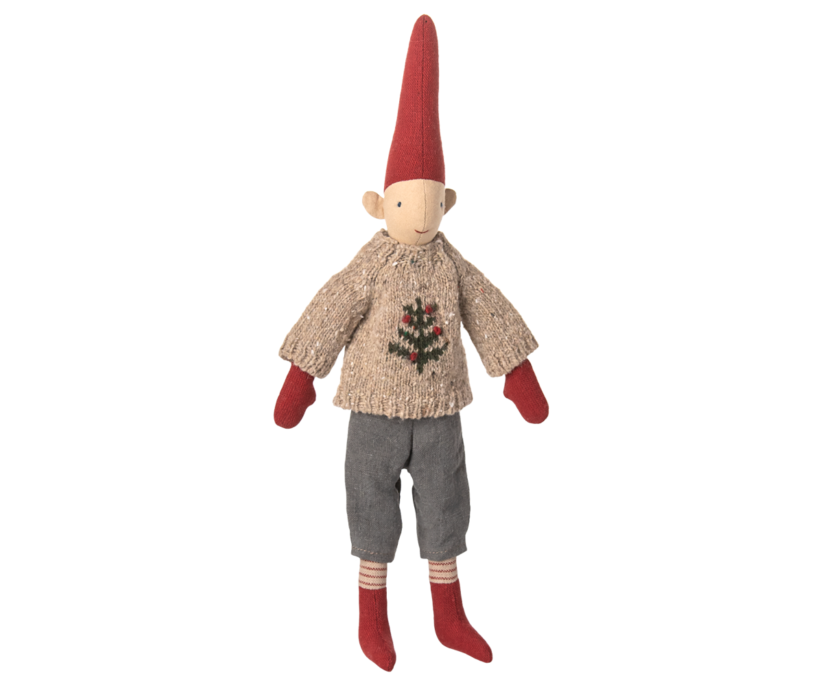 Maileg Nisse - Pixy Nisse Str. 2 Dreng Strikket Sweater