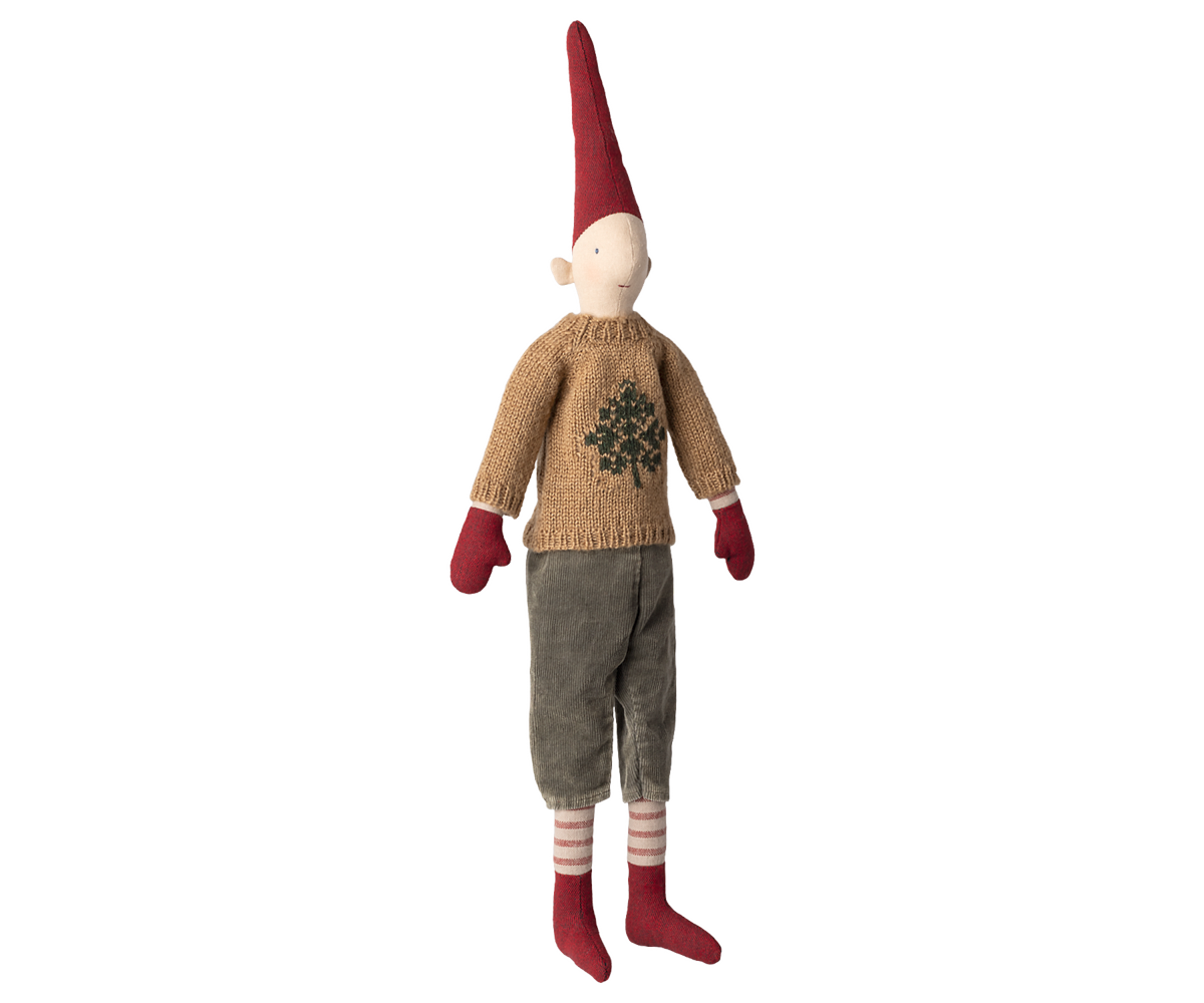Maileg Nisse - Pixy Nisse Str. 3 Dreng Bukser Og Strikket Sweater