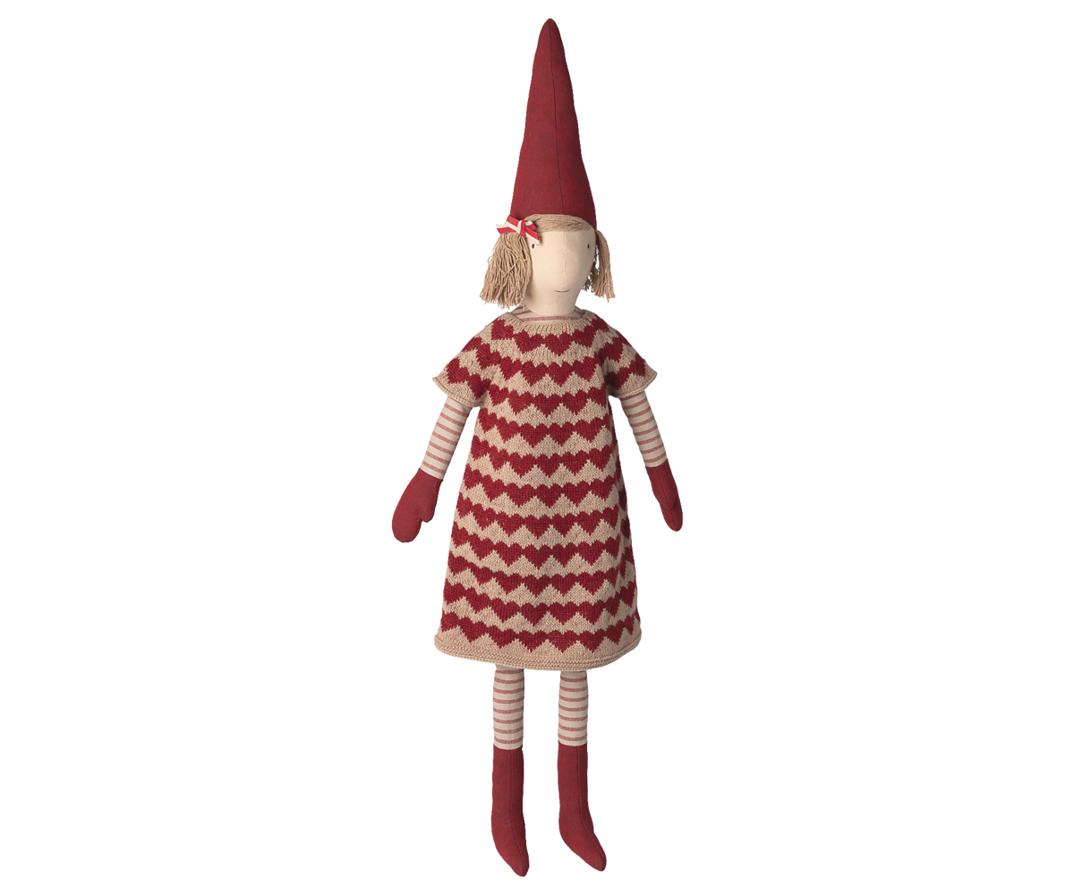 Maileg Nisse - Nisse Str. 5 Pige Strikket Kjole