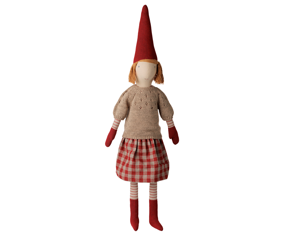 Maileg Nisse - 6453 Pixy Nisse Str. 5, Pige i Strikket Bluse