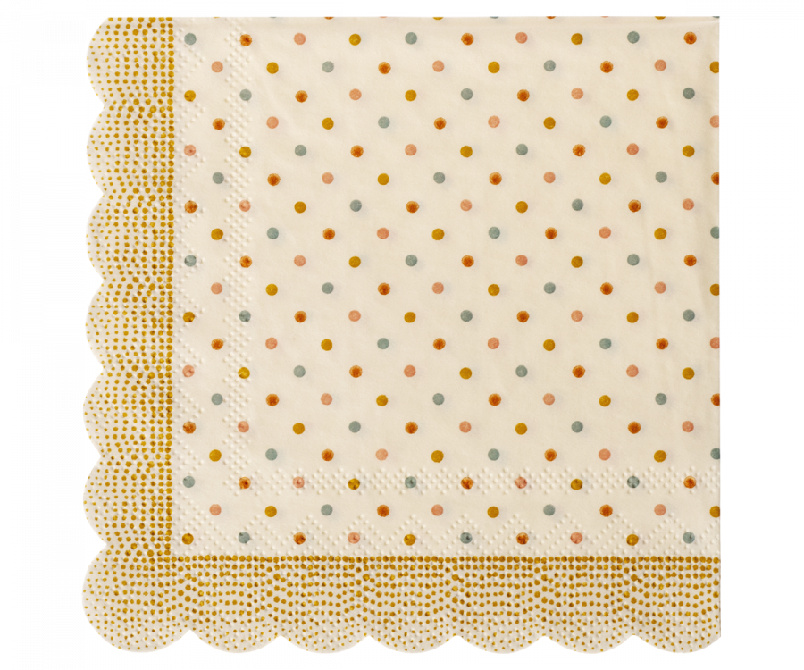 Maileg Servietter - Servietter Multi Dots i Ocher