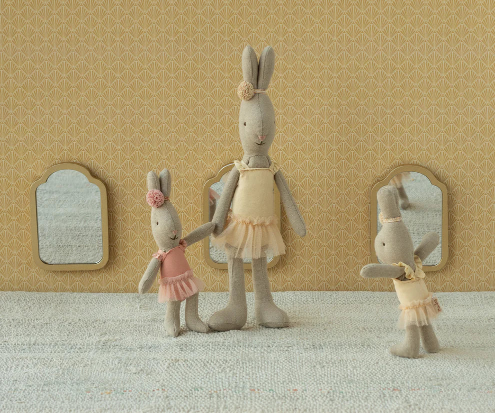 Maileg Hare - Micro Hare med Balletdragt og Tylsskørte i Creme