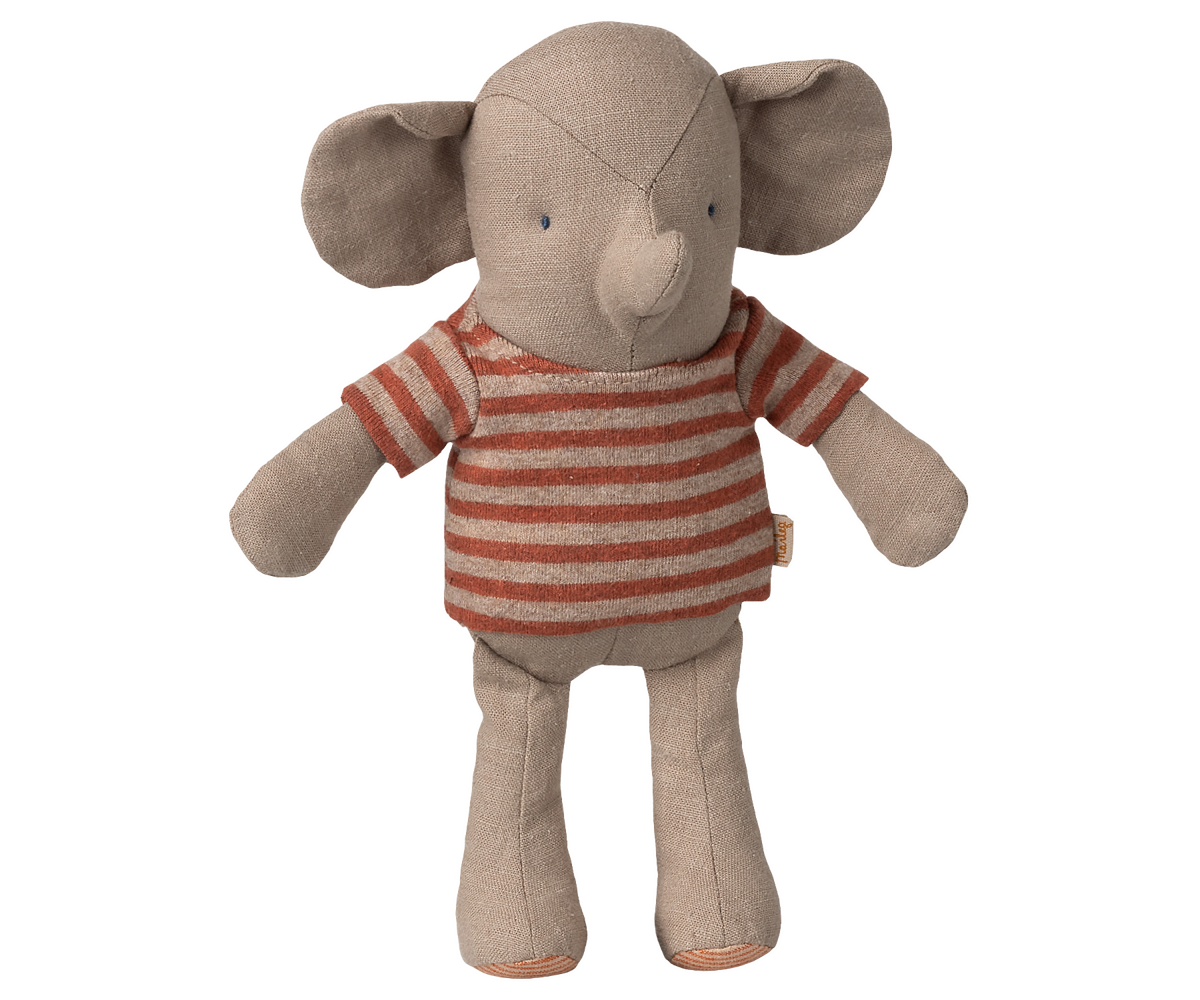 Maileg Elefant - Lille Jumbo Elefant Stribet Bluse