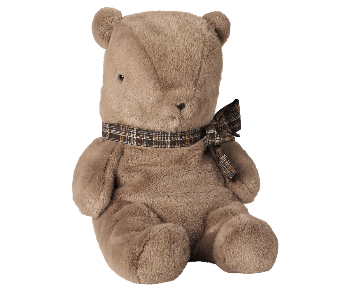 Maileg Teddy Bamse - Teddy Plush Bamse Stor i Mørk Mushroom