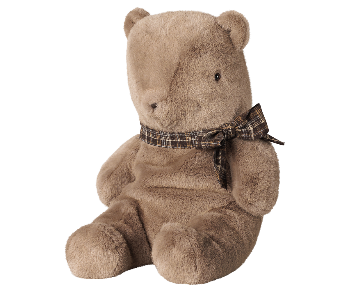 Maileg Teddy Bamse - Teddy Plush Bamse Stor i Mørk Mushroom