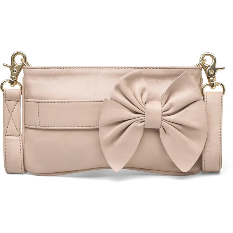 Depeche Taske - Clutch Taske Med Sløjfe i Vanilla