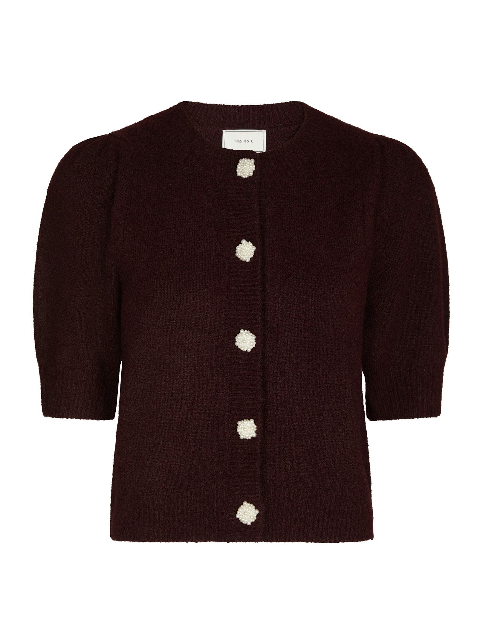 Neo Noir Cardigan - Trudy Deco Strik Cardigan i Wine
